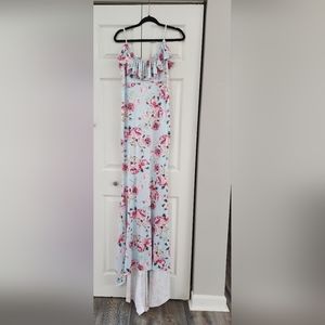 Floral Print Maternity Long Photoshoot Dress Size M/L‎